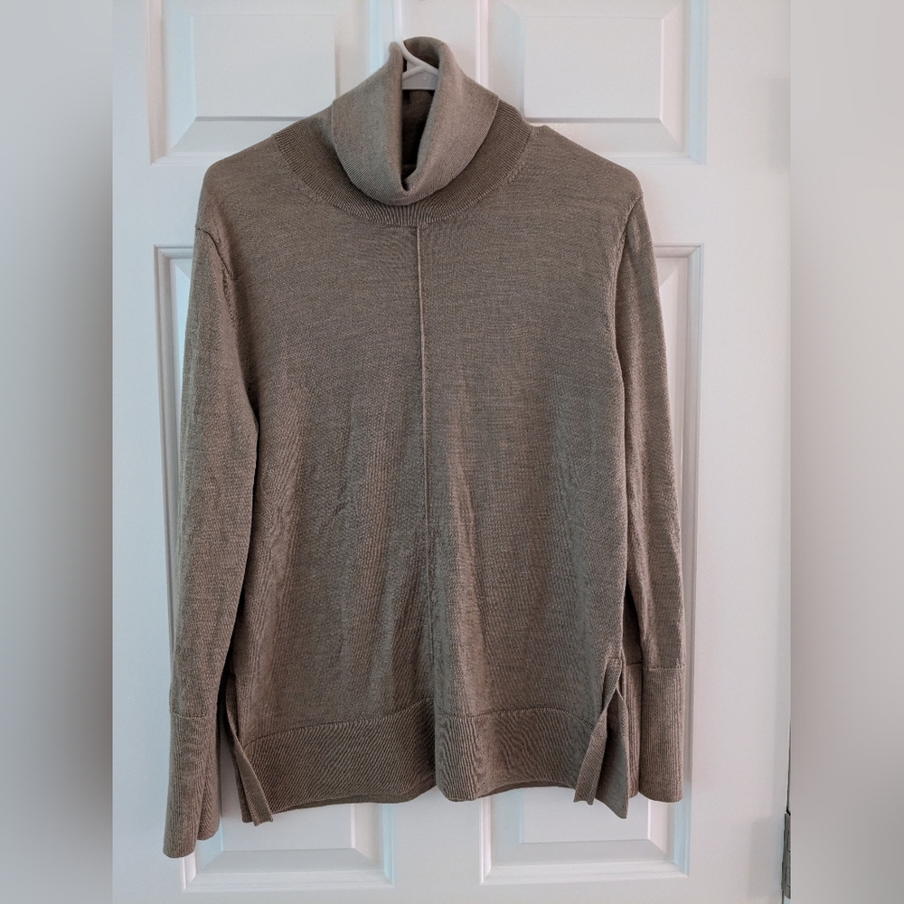 Women's Banana Republic Merino Wool Turtleneck Sweater size 6 in Plateau Beige